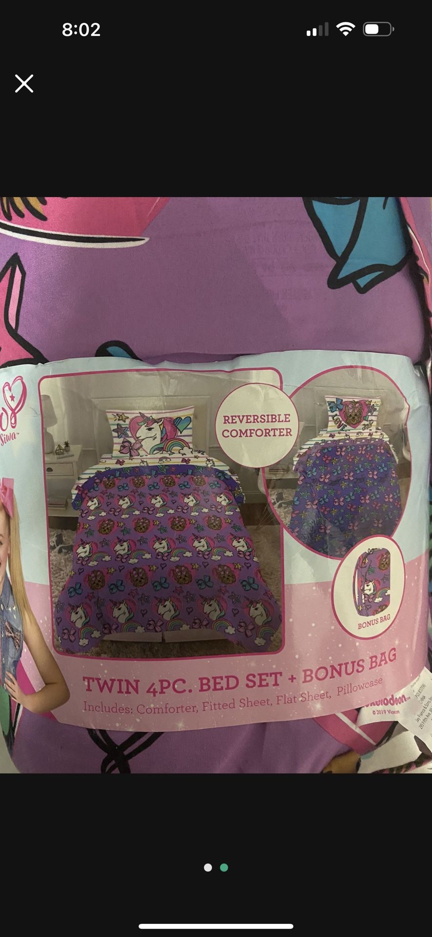 Girls Twin Bedding Set New 