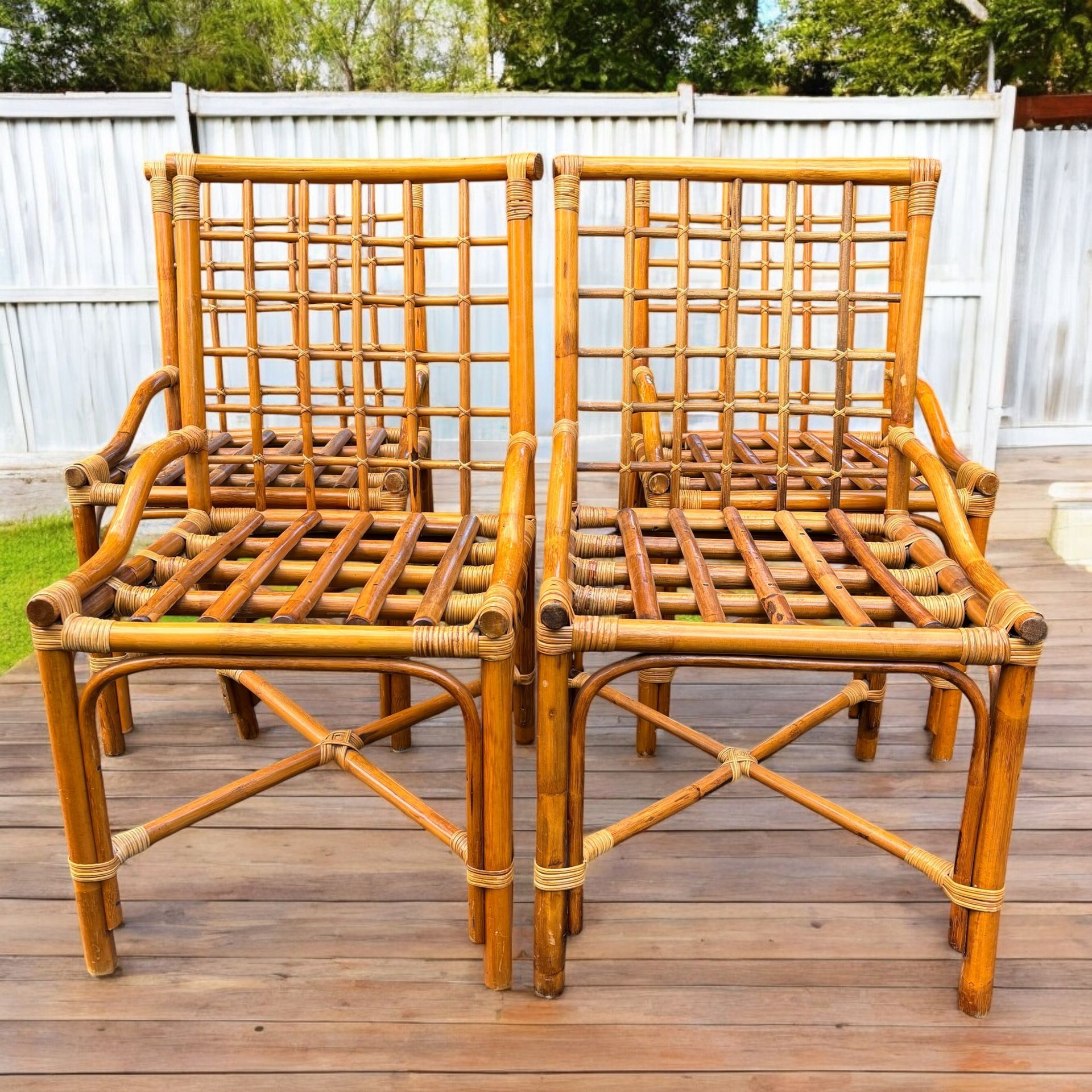 Vintage Rattan Chair Set