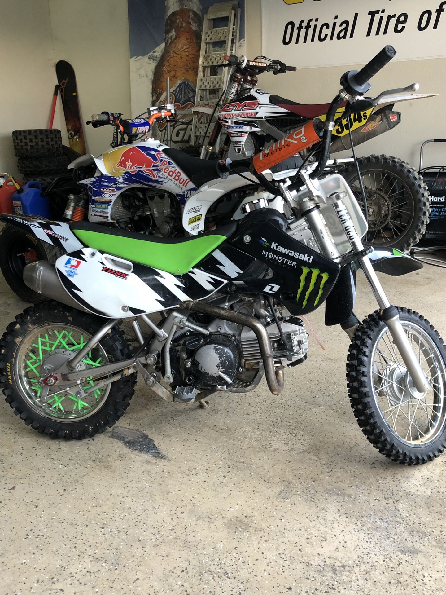07 klx 110 dirtbike with 143 kit and stroker crank many extras