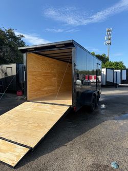 Trailer enclosed 7 x 16 polycore 0.80 titanium Cargo financing available we can take credit card and we do have Delivery and we can take trade-in