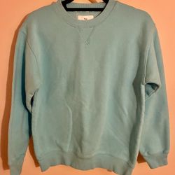 Aritizia Cozy Sweatfleece Perfect Crew Sweatshirt in Splash Blue 