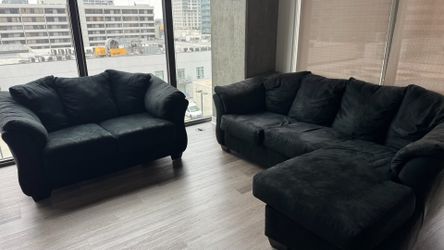 FREE black sectional couch MUST PICK UP