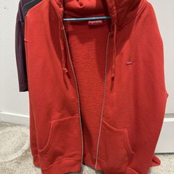 Supreme Small Box Zip Up Hooded Sweatshirt Large 