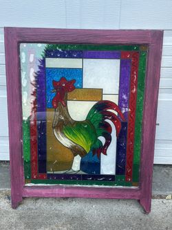 Rooster Fuax Stain Glass