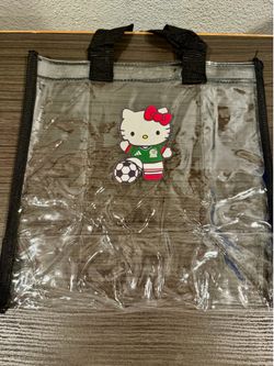 Hello Kitty Mexico soccer clear stadium bag
