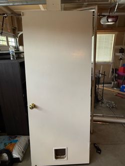 Puerta  32x80 súper pesada con marco y bisagras con cierre automático