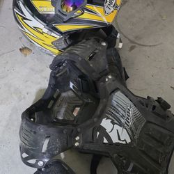 Helmet, Vest And Goggles.