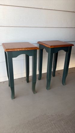Set of wood side tables