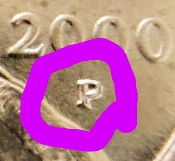 2000-P Error Sacagawea Gold Tone $1.00 Coin.