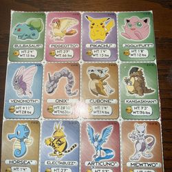 Vintage 1999 Pokemon Lunchables mini card sheet uncut Mewtwo