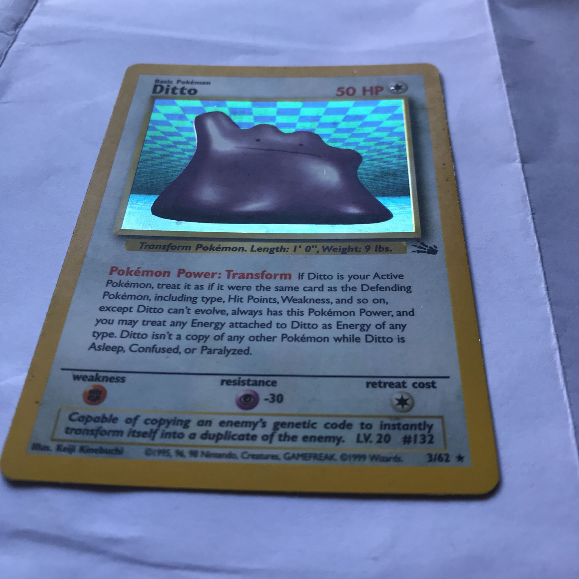 Ditto Holo Classic Pokémon Card