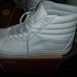 Brand New All White Van's size 11