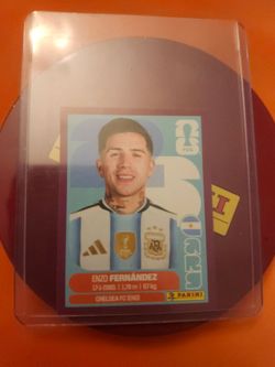 Rare Panini 2026 World cup purple border Enzo Fernandez Sticker (ARG #8)
