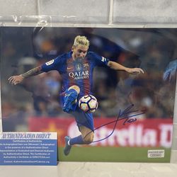 Lionel Messi Barcelona Autographed Hand Signed 8x10 Photo with COA