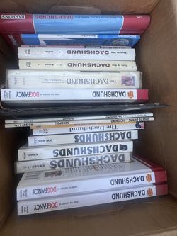 My whole collection of Dachshund books