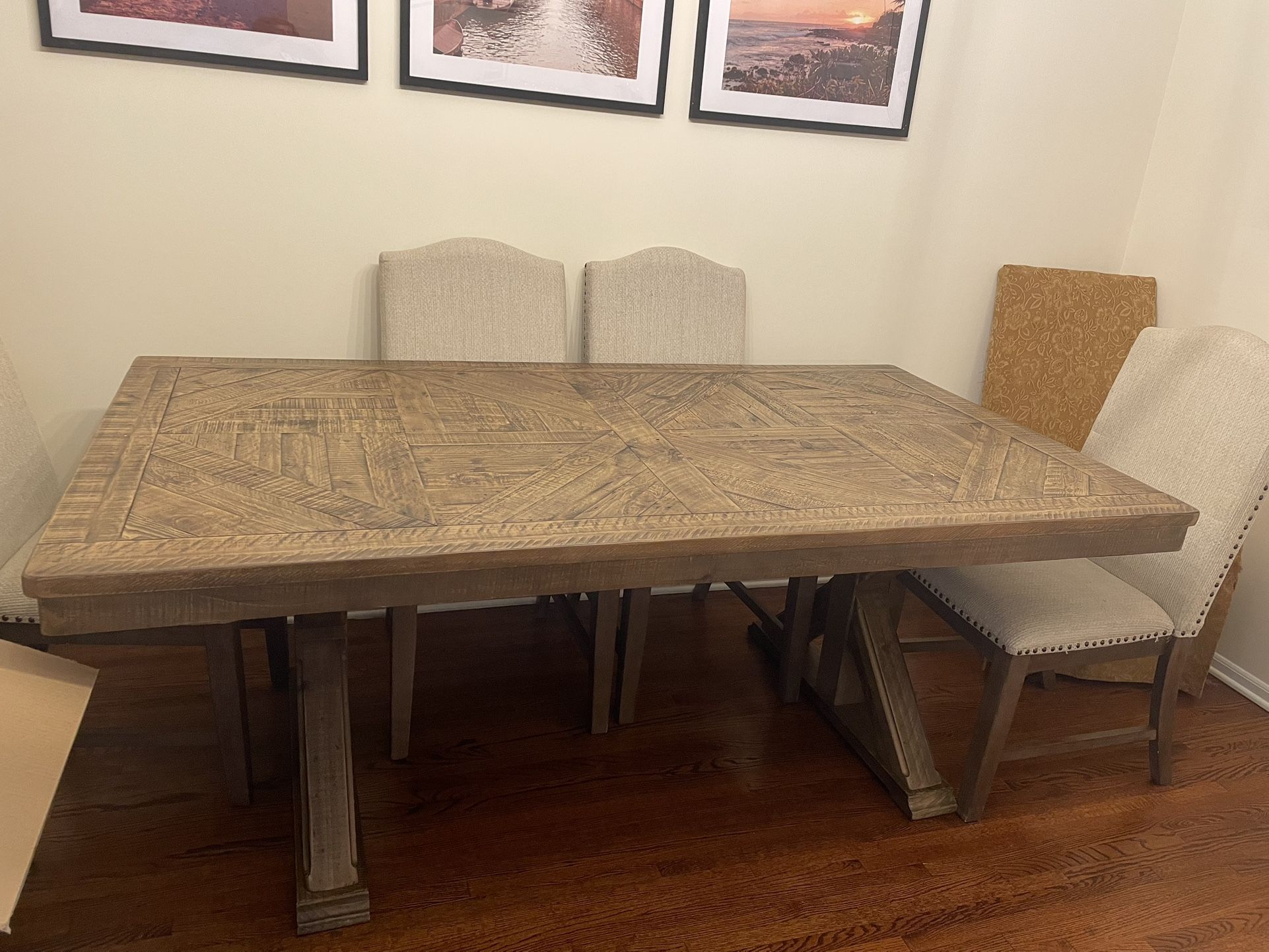 Ashleys furniture Dining table with 4 chairs and bench