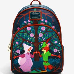 New Loungefly Disney Robin Hood and Maid Marian Embroidered Backpack