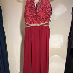 Wine Color Gown 