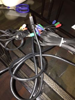 Tv cords hdmi, RGB( red green blue) and red yellow white
