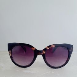 Woman's cat eye cheetah print brown sunglasses