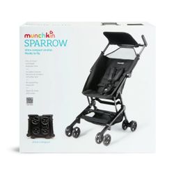 MUNCHKIN Sparrow Ultra Compact Lightweight Travel Stroller (Black)