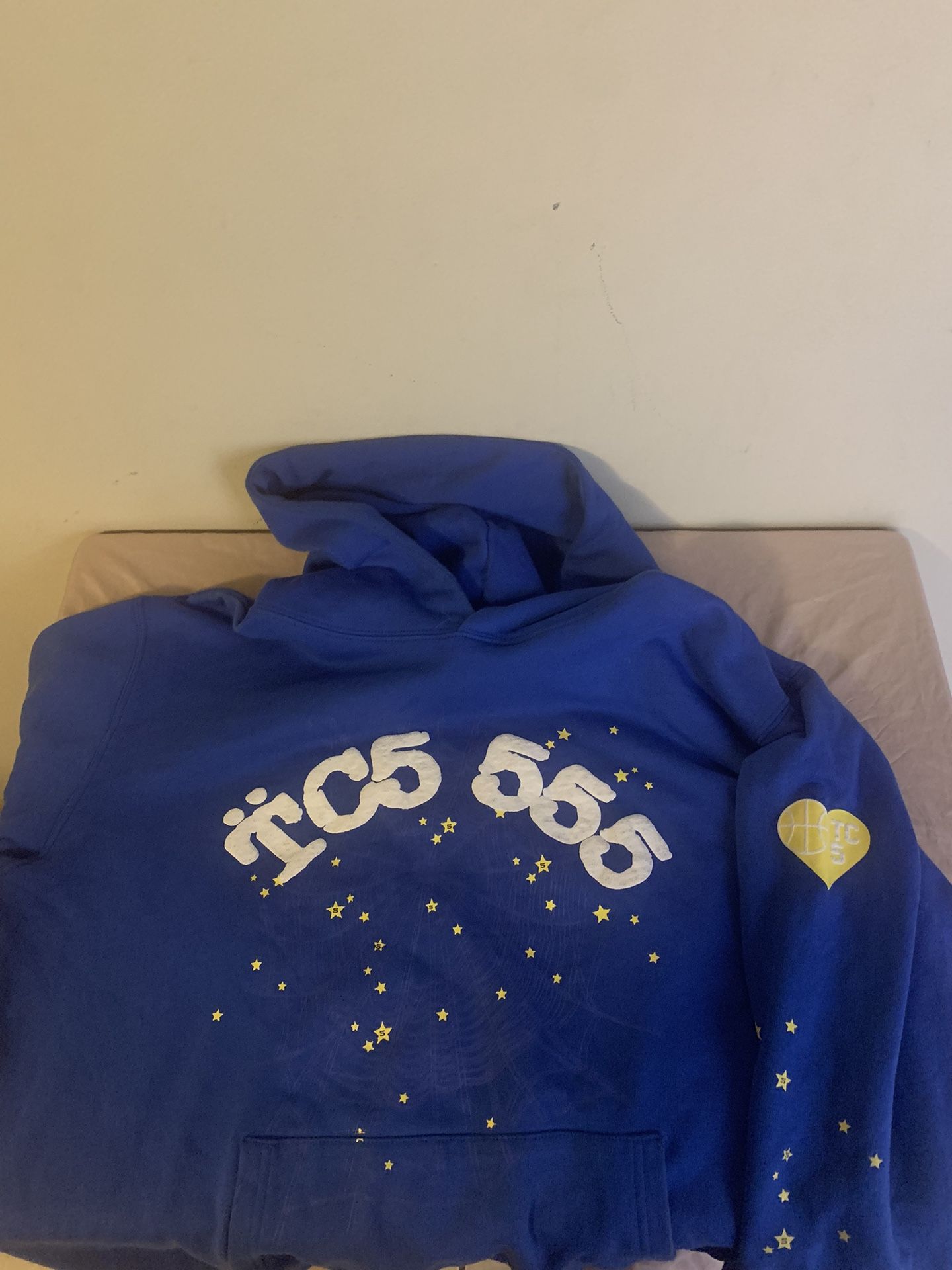 Sp5der Blue TC555 Hoodie