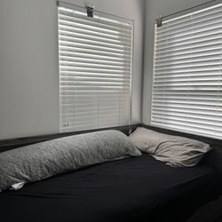 Grey Wood  Pottery Barn  Twin bed 