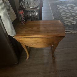 Two  (2) Oak Side Tables