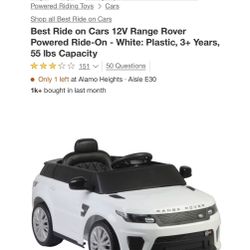 Range Rover Car For Kids 