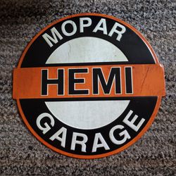 Metal Mopar Garage Sign