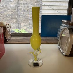 Makora Krosno Hand Made Hand Blown Vintage Base With Original Sticker