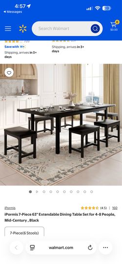 Black dining table