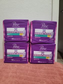 Cuatro bolsas de poise por $24