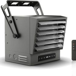 10000W Electric Garage Heater with Remote, Ceiling Mount Fan Forced Shop Heater
