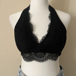 Black lace bralette