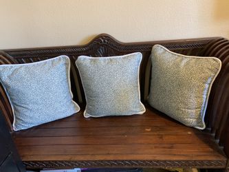 1 set of 3 blue cushions