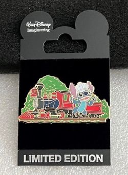 Disney WDI Disneyland Railroad 55th Anniversary with Stitch LE 300 Cast Pin