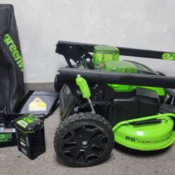 80V 25" Cordless Battery Brushless Dual Blade Self-Propelled Mower