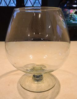 Vintage Clear Glass Snifter Fish Bowl Terarium 