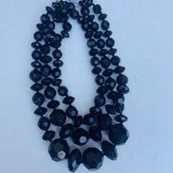 Vintage Black Graduated Choker
