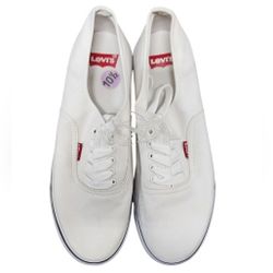 Levi's Size 10.5 White Canvas Shoes NWOT
