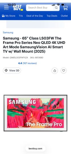 SAMSUNG PRO FRAME MODEL LS03FW
