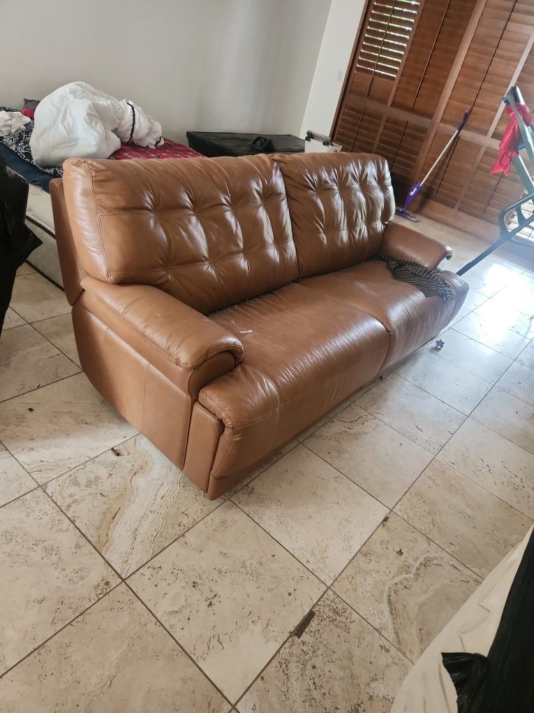 Leather Couch.