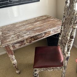 Antique Desk & Chair from Mexico