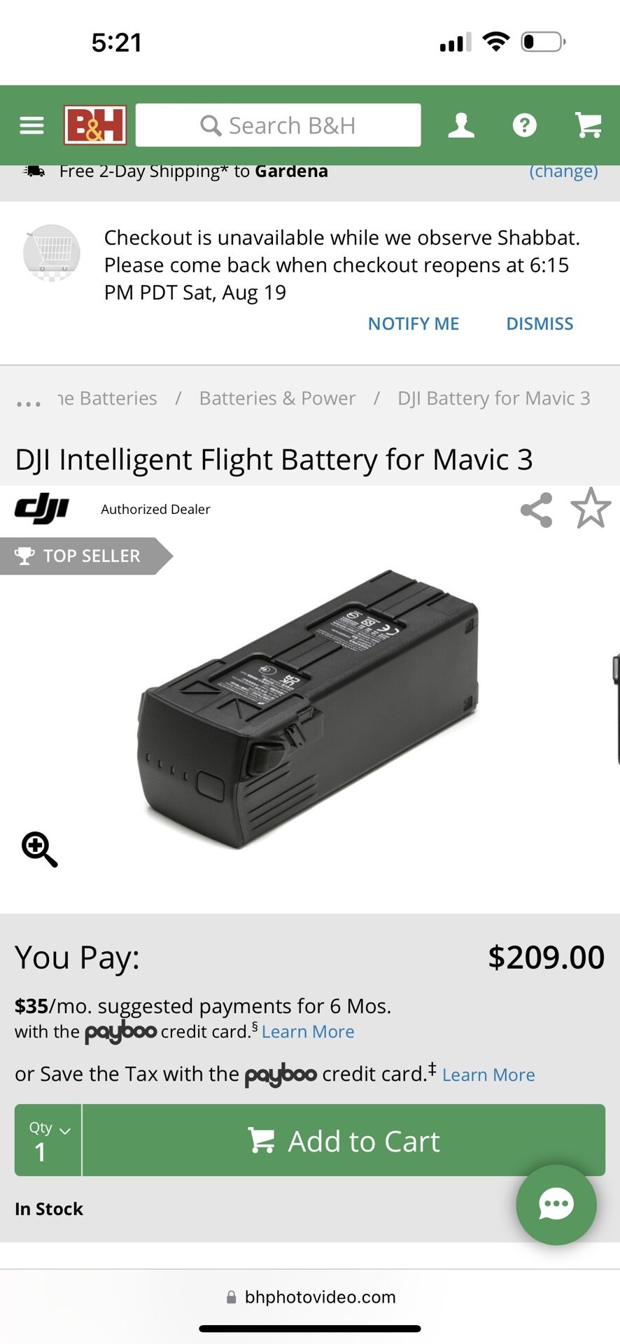 DJI Mavic 3 Intelligent Flight Battery