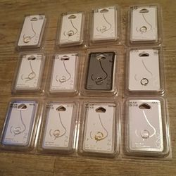 Lot Of 12 Nose Piercings from Claire's Icing