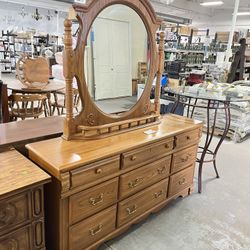 Real Wood Large Dresser With Mirror (in Store)