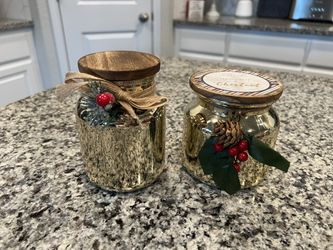 Brand New Never Used Gold Christmas Candles