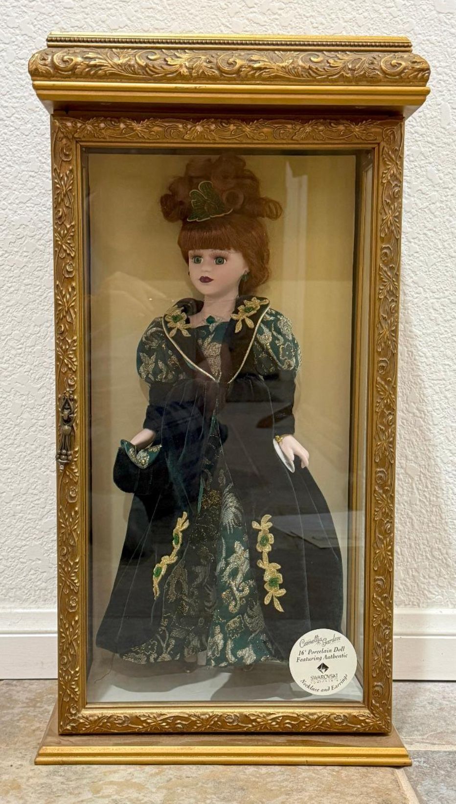 Swarovski Necklace & Earrings On Porcelain Doll