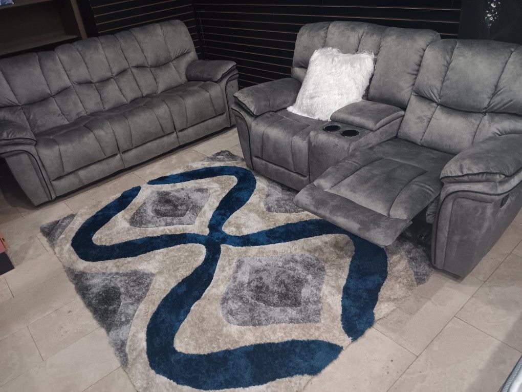 *Weekend Special!!!*---Cozy Barcelona Fabric Reclining Sofa/Loveseat Sets---Only $1299!!!---Delivery/$10 Down Financing😎